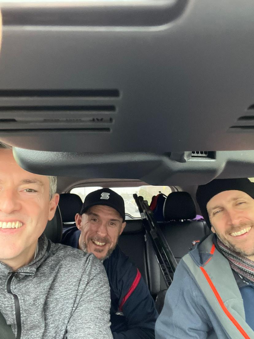 Franny, Phil & Keith on the way to Sheffield